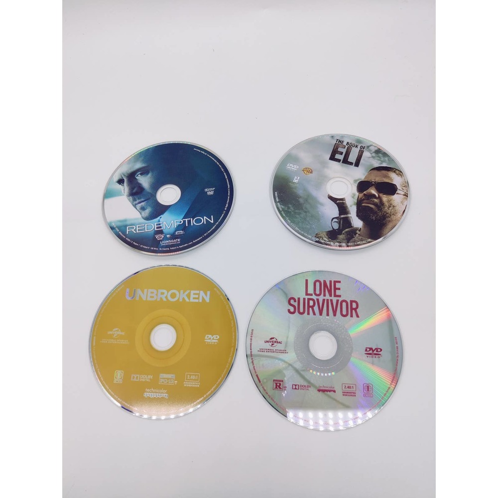 War Movie Lot DVDs 4 Movies Lone Survivor Unbroken Redemption The Book Of Eli - Picture 8 of 9